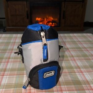 Coleman Black and Blue Men's beverage cooler Bag with straps